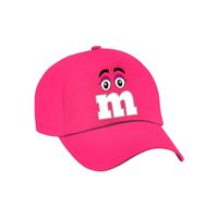 Verkleed pet voor kinderen - letter M - roze - unisex - carnaval - themafeest