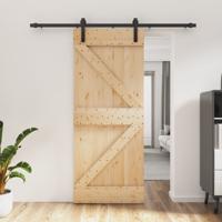 Schuifdeur met beslag 85x210 cm massief grenenhout