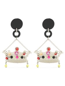 Amir Slama boucles d'oreilles Coroa - Noir