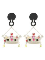 Amir Slama boucles d'oreilles Coroa - Noir