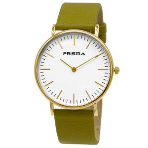 Prisma Herenhorloge P.1620.862G Lederen band Goudkleurig