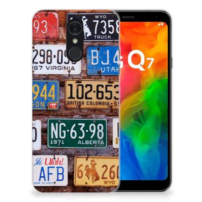 LG Q7 | Siliconen hoesje | met foto Kentekenplaten
