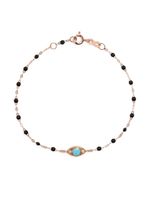 Gigi Clozeau bracelet Evil Eye en or 18ct serti de turquoise et de diamants - Noir