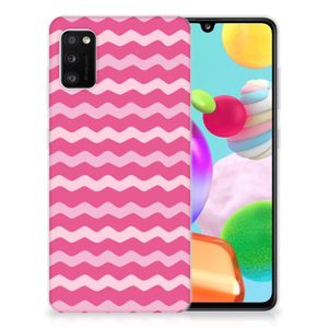 Samsung Galaxy A41 TPU bumper Waves Pink