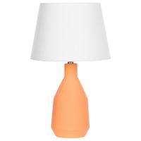 Beliani LAMBRE - Tafellamp-Oranje-Keramiek - thumbnail