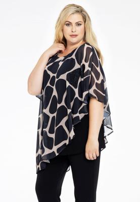 Yoek Tuniek asymmetrische | Bruin | Maat 38/40