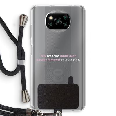 uw waarde daalt niet: Xiaomi Poco X3 NFC Transparant Hoesje met koord