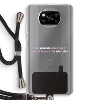 uw waarde daalt niet: Xiaomi Poco X3 NFC Transparant Hoesje met koord