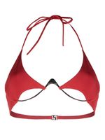 Mugler haut de bikini à dos-nu - Rouge - thumbnail