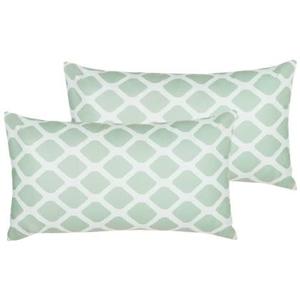 Beliani-KALAMOS -Tuinkussen set van 2-Groen-40 x 70 cm-Polyester