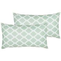 Beliani-KALAMOS -Tuinkussen set van 2-Groen-40 x 70 cm-Polyester