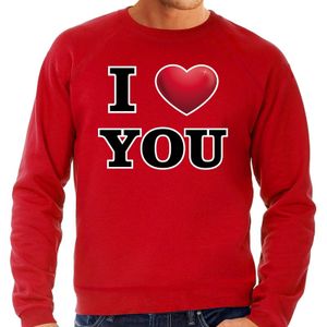 I love you valentijn sweater rood voor heren