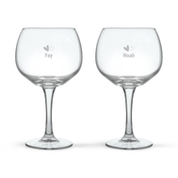 Gin Tonic glas graveren (2 stuks)