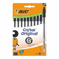 Pen Bic Cristal Zwart (10 Stuks) Pen Bic Cristal Zwart (10 Stuks)