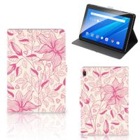 Lenovo Tab E10 Tablet Cover Pink Flowers - thumbnail