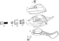 SRAM duimversteller "x01 dh" trigger x01 dh 7sp black