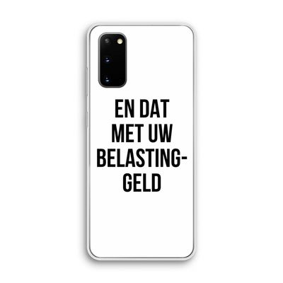 Belastinggeld: Samsung Galaxy S20 Transparant Hoesje