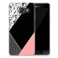 Samsung Galaxy A3 2016 | TPU Hoesje | Zwart Roze Vormen