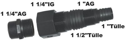 Metabo Accessoires Multiadapter 1 1/4" 11/4" dubbele nippel 11/4 inw. - 903061677