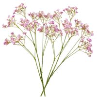 3x stuks kunstbloemen Gipskruid/Gypsophila takken fuchsia roze 68 cm