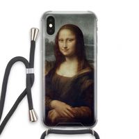 Mona Lisa: iPhone XS Transparant Hoesje met koord