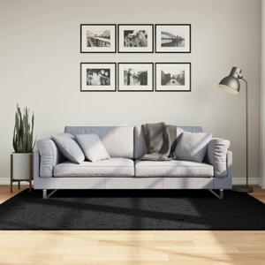 VidaXL Vloerkleed oviedo laagpolig 140x200 cm zwart
