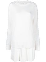 Ermanno Scervino pull à coutures contrastantes - Blanc