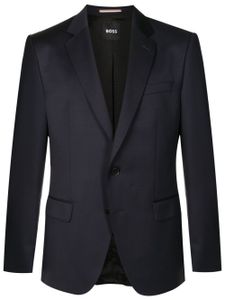 BOSS blazer cintré à simple boutonnage - Bleu