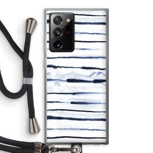 Ink Stripes: Samsung Galaxy Note 20 Ultra / Note 20 Ultra 5G Transparant Hoesje met koord