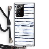 Ink Stripes: Samsung Galaxy Note 20 Ultra / Note 20 Ultra 5G Transparant Hoesje met koord Ink Stripes: Samsung Galaxy Note 20 Ultra / Note 20 Ultra 5G Transparant Hoesje met koord