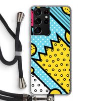 Pop Art #1: Samsung Galaxy S21 Ultra Transparant Hoesje met koord