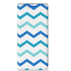 OPPO Reno 6 Pro Plus 5G Hoesje met Magneet Zigzag Blauw