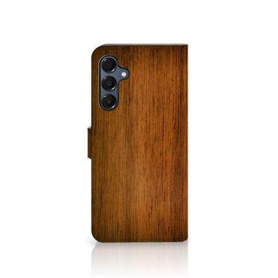 Samsung Galaxy A16 4G/5G | Book Style Case | Donker Hout Samsung Galaxy A16 4G/5G | Book Style Case | Donker Hout