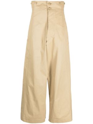 QUIRA pantalon ample à taille haute - Tons neutres
