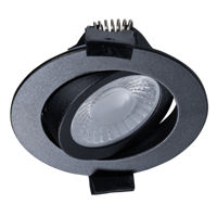 LED&apos;s Light PRO downlight inbouwspot Ø 68mm - Kantelbaar - Spatwaterdicht - Dim to Warm - Zwart