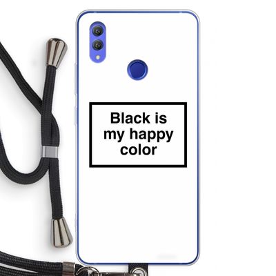 Black is my happy color: Honor Note 10 Transparant Hoesje met koord