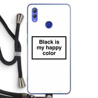 Black is my happy color: Honor Note 10 Transparant Hoesje met koord