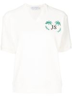 Joshua Sanders t-shirt à logo brodé - Blanc - thumbnail