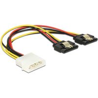 Power Molex 4-pin male > 2 x SATA 15-pin Splitterkabel - thumbnail