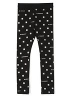 Givenchy Kids legging taille haute à logo imprimé - Noir - thumbnail