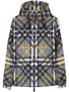 Burberry veste zippée à carreaux - Gris