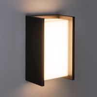 Jasper LED wandlamp - 12 Watt - 3000K warm wit - IP54 waterdicht - Zwart - Wandverlichting voor binnen en buiten - Modern voor binnen en buiten