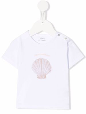 Knot t-shirt Shell à imprimé graphique - Blanc