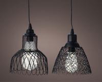 Hanging light ijzer D15-H15 cm zwart - Decoris