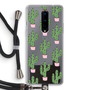 Cactus Lover: OnePlus 8 Transparant Hoesje met koord