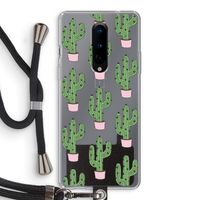 Cactus Lover: OnePlus 8 Transparant Hoesje met koord