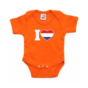 I love Holland rompertje oranje babies 92 (18-24 maanden)  -