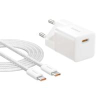 Baseus P10110909213-01 USB-C GaN5 mini 25W netvoeding oplader Wit