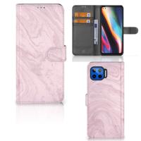 Motorola Moto G 5G Plus | Bookcase | Marble Pink - Origineel Cadeau Vriendin