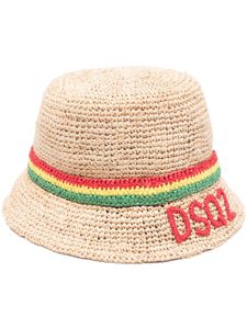 DSQUARED2 bob en raphia tressé - Tons neutres